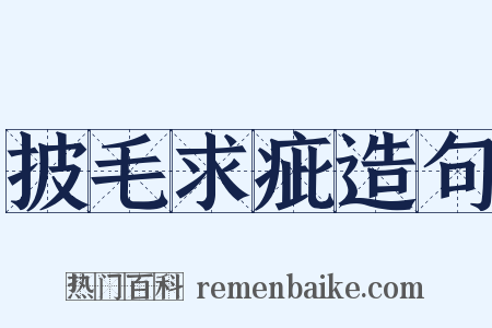 披毛求疵造句是什么意思的图片